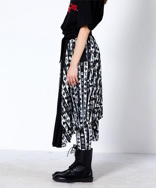 Greedius Print Austere Pleated Skirt