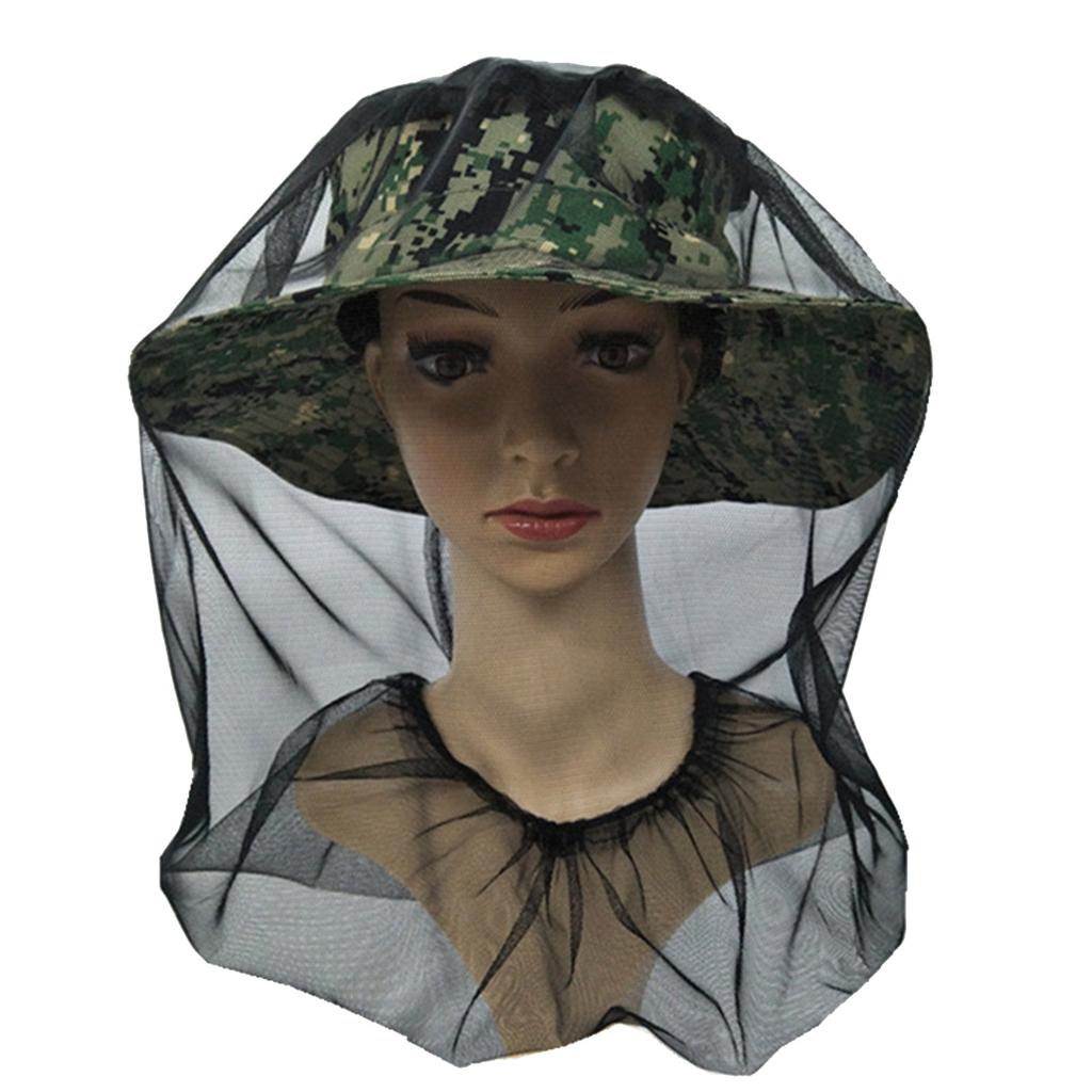 Insect Head Net Hat Fine Mesh Insect Netting Head Net Hat Anti-Insect Fishing Mesh Cap Camping Durable Protective Cover