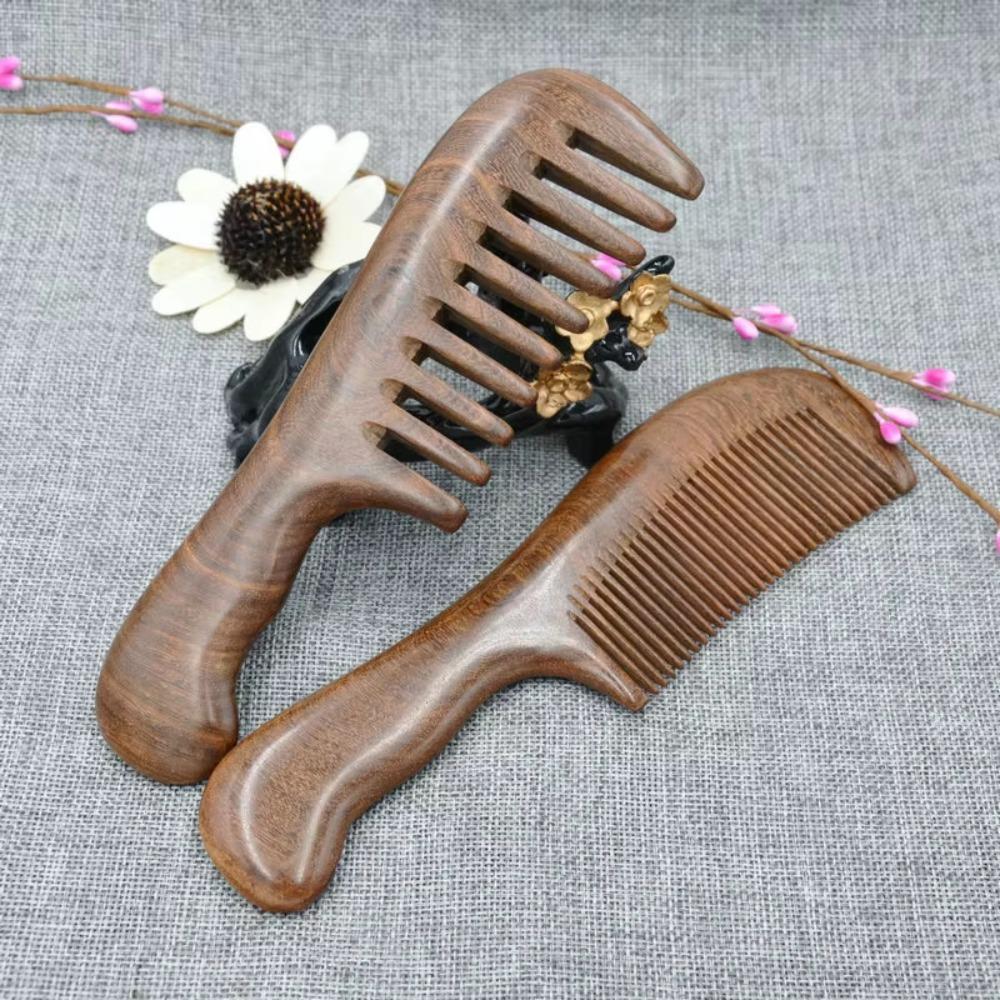 New Natural Labor Wooden Comb Anti-static No-snags Wood Comb Curly Hair Straight Massage Comb Women