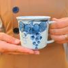 Lightweight Mug Lightweight and Easy To Hold Japanese Sankaibishi Arita-yaki Hasami-yaki Grape-Shaped (Blue) - Tableware, Ceramic,