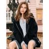 ELLE Women's Wool-Blend Hooded Short Coat