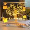 Children's Handmade Erasable Painted Acrylic Doodle Diy Notepad  Board Led Glass Painting Night Light(6ml)