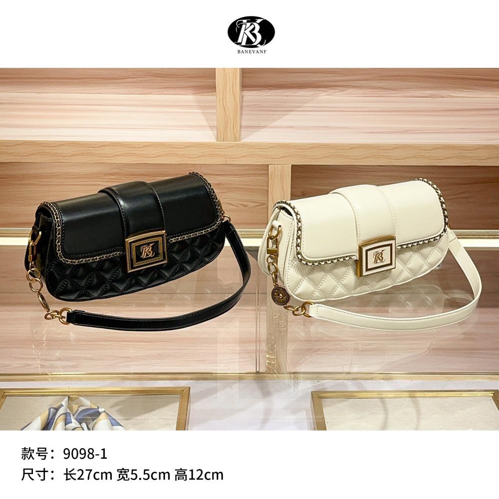 New High-end Leather Diamond Grid Underarm Bag for Women, Fashionable and Versatile Single Shoulder Crossbody Bag
