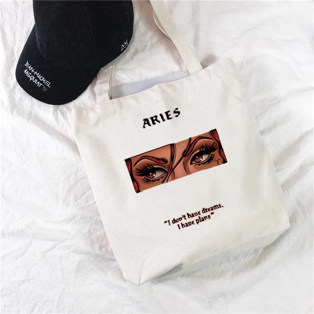 Harajuku Casual 90s Cartoon Character Print Shoulder Bag Canvas Bag Harajuku Shopping Bag Cute Casual Shoulder Bag Handbag Shopp