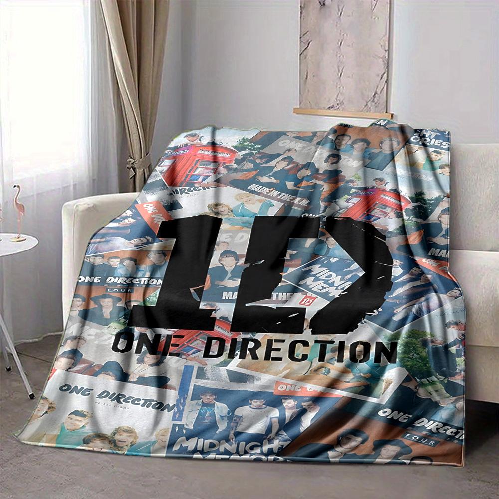 1 manta de franela de One Direction, suave y amigable con la piel, con impresión digital, varios tamaños disponibles para familia, amigos, cumpleaños