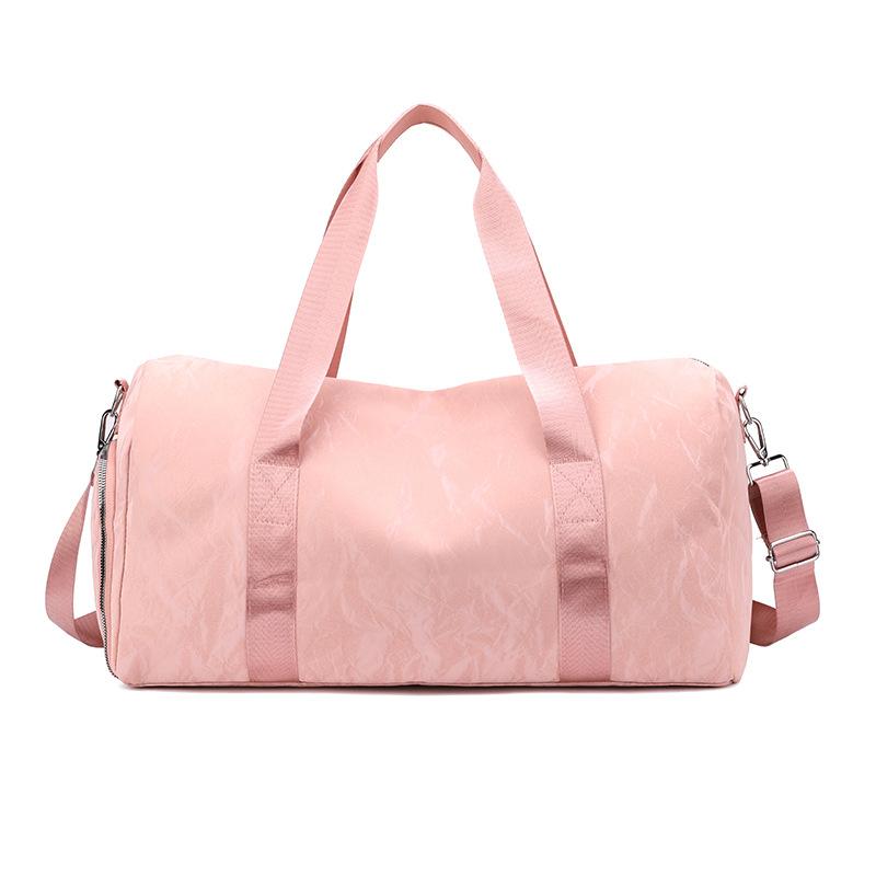 Fashionable and Elegant, Dark-patterned, Large-capacity Hand-held Travel Bag with Dry and Wet Separation, Shoe Compartment, Fitness Bag with Handle