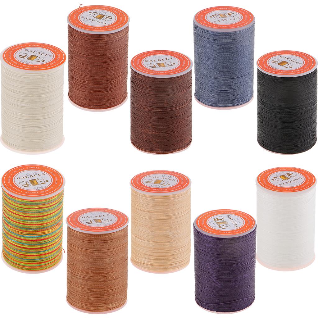 Hand Stitching Waxed Thread Polyester Cord for Leather Craft DIY Shoe Bag Carpet Repair and Beading
