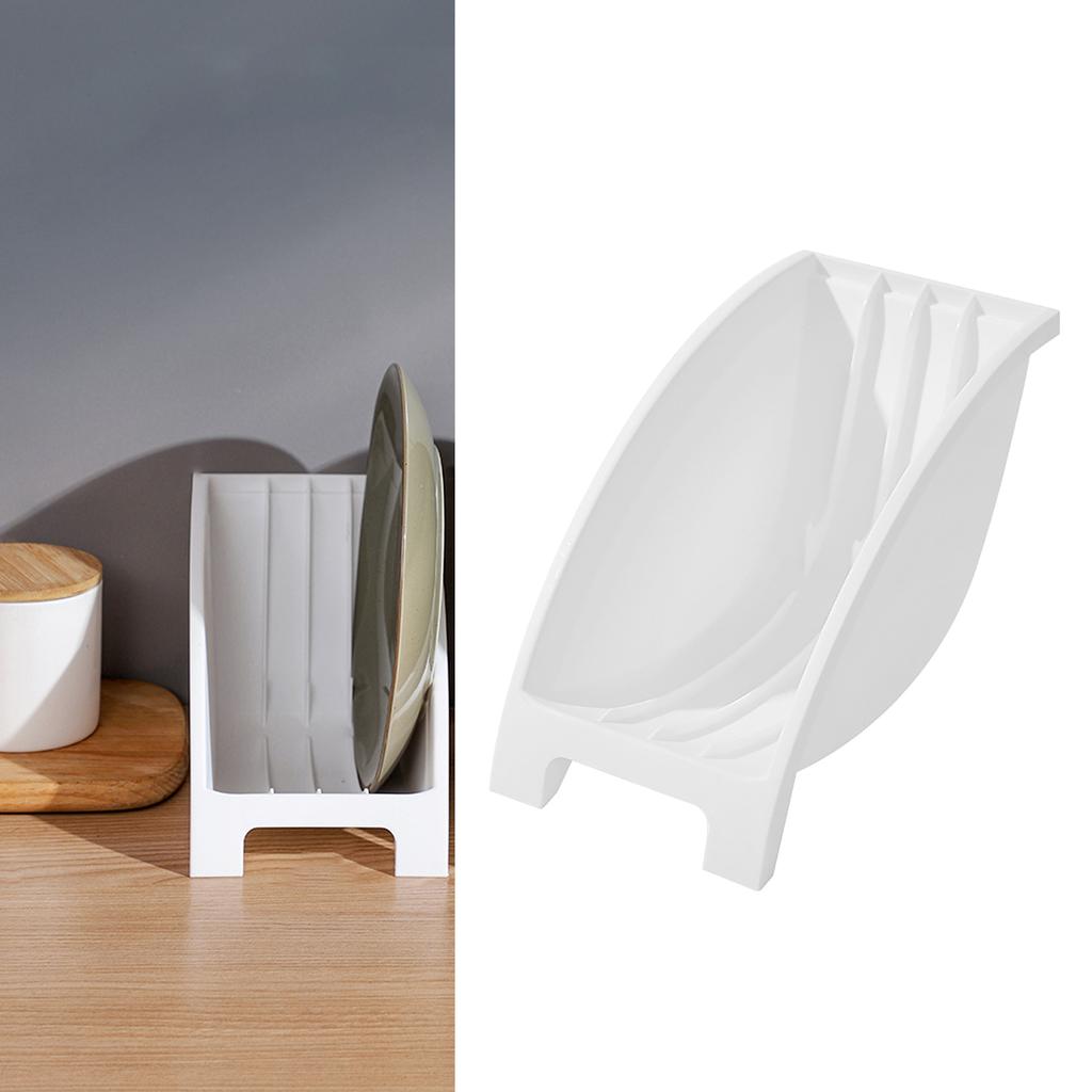Dish Holder Rack Compact Space Saving Japanese Style Plate Storage Drying Rack for Home Kitchen