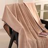 Solid color brocade full matte jacquard blanket soft and comfortable office nap skin-friendly blanket for all seasons