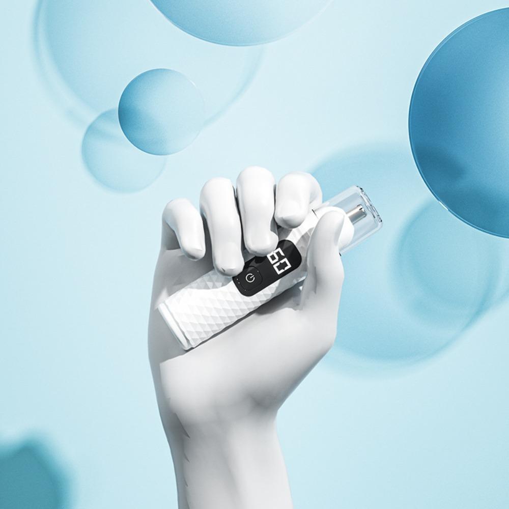 Rechargeable Men's Electric Razor 2 in 1 Electric Shaver Mini Nostril Cleaning Trimmer Bathroom