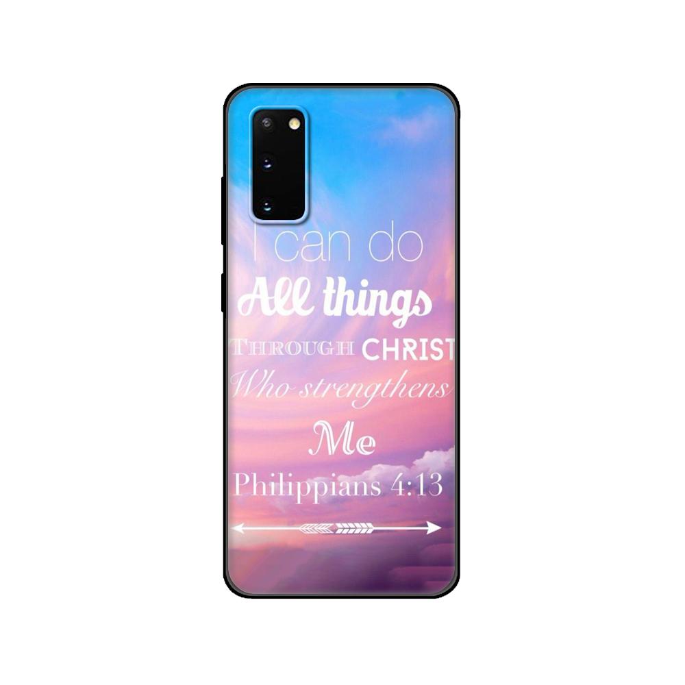 Black Tpu Case For Samsung Galaxy S20 /S20 PLUS/S20 ultra/S20+ /S20FE Back Cover Caliber Bible Quotes