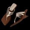 Französisches Nischendesign Keilabsatz Zehensandalen Schuhe Damen 2025 Sommer neue Mode silberne hochhackige Sandalen
