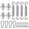 44pcs Sun Shade Sail Stainless Fixing Fitting Kit Garden Patio Awning Canopy Accessory