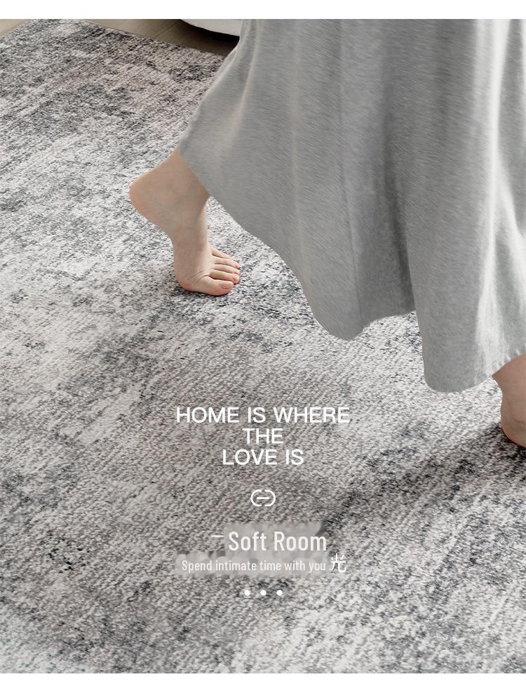 2025 Luxury Gray Wash-Free Carpet: Minimalist, Wipeable Sofa & Bedroom Mat