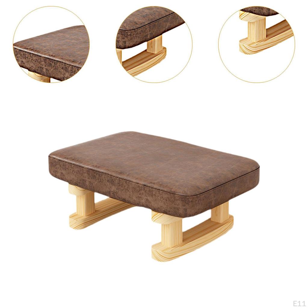 Ergonomiczny drewniany podnóżek na nogi do domowego biura