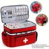 Travel-friendly dual-compartment first aid bag with large capacity, front organizer, and multiple carry styles
