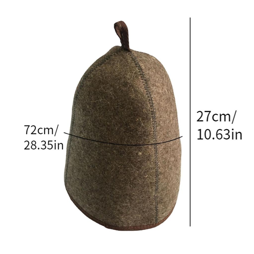 Badehut aus Filz, traditionell, langlebig, leicht, Mehrzweck-Duschhaube, angenehm zu tragen, zum Baden, Dampfen, für Männer und Frauen
