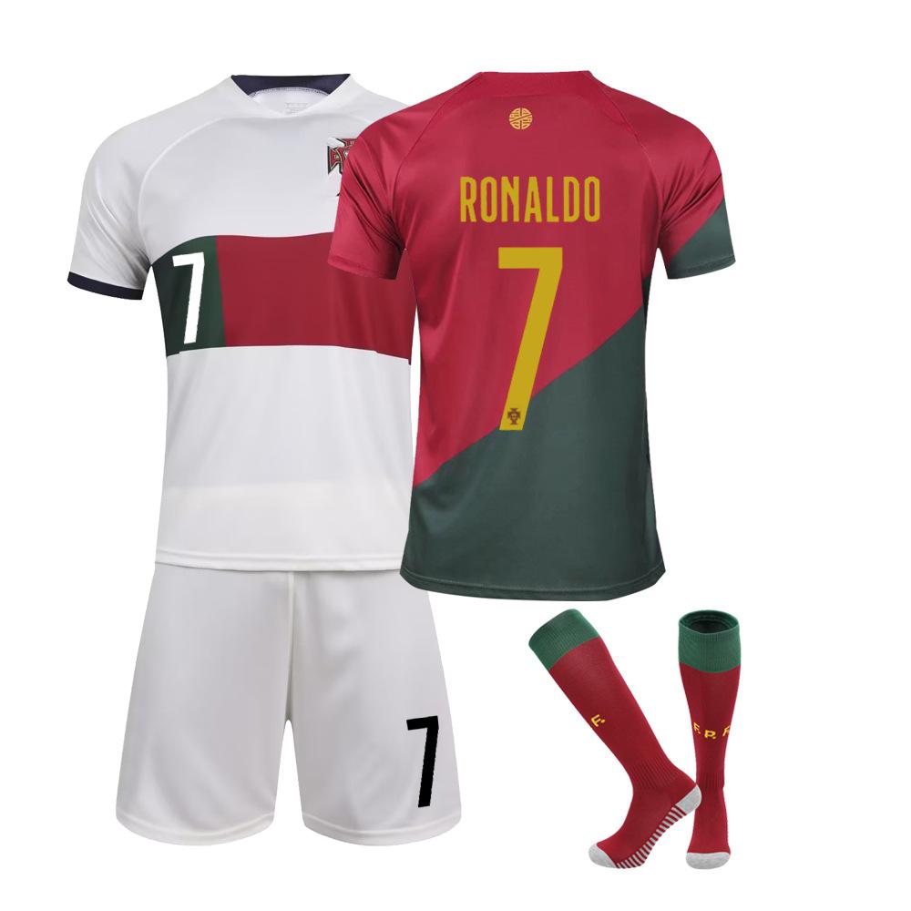 New World Cup No. Luo home jersey, football jersey, men's and children's adult training jersey set