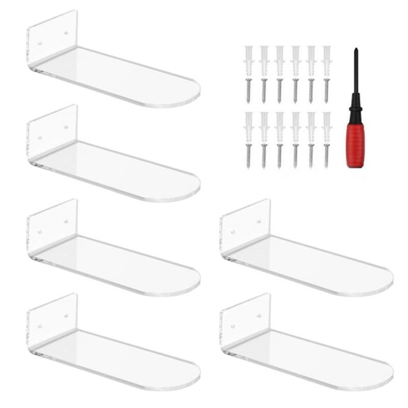 Wall Mount Shoe Display Shelves Sturdy Wall Holder Rack for Shoes and Sneakers Practical Clear Floating Shelves