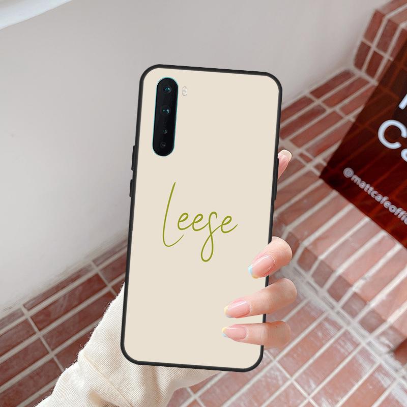 Personalise Custom Name Initials Pastel Case For Oneplus 10T 10R 9R 8T 8 9 10 Pro Cover For Oneplus Nord 2 2T N10 N20 N100 N200