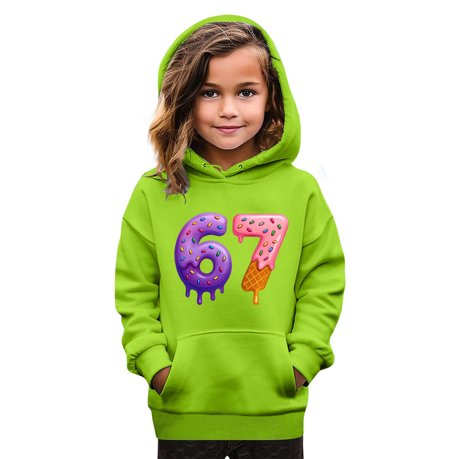 

Світшоти для дівчаток-підлітків Толстовки з довгим рукавом Пуловер на зав’язках Милий великий худі 130 зелений