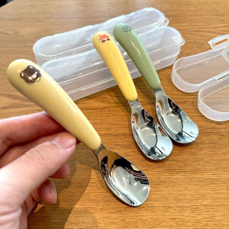 Ingot Head Soup Spoon Stainless Steel Tableware Teaspoons Home Children'S Tablespoons Ice Cream Shovel Kitchen Utensils