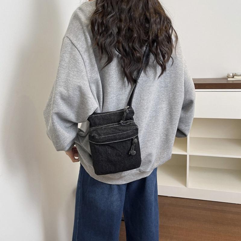 Korean Style Top Handle Bag Japanese Denim Casual and Simple Commuting Bag Fashiable and Versatile Women Crossbody Bag