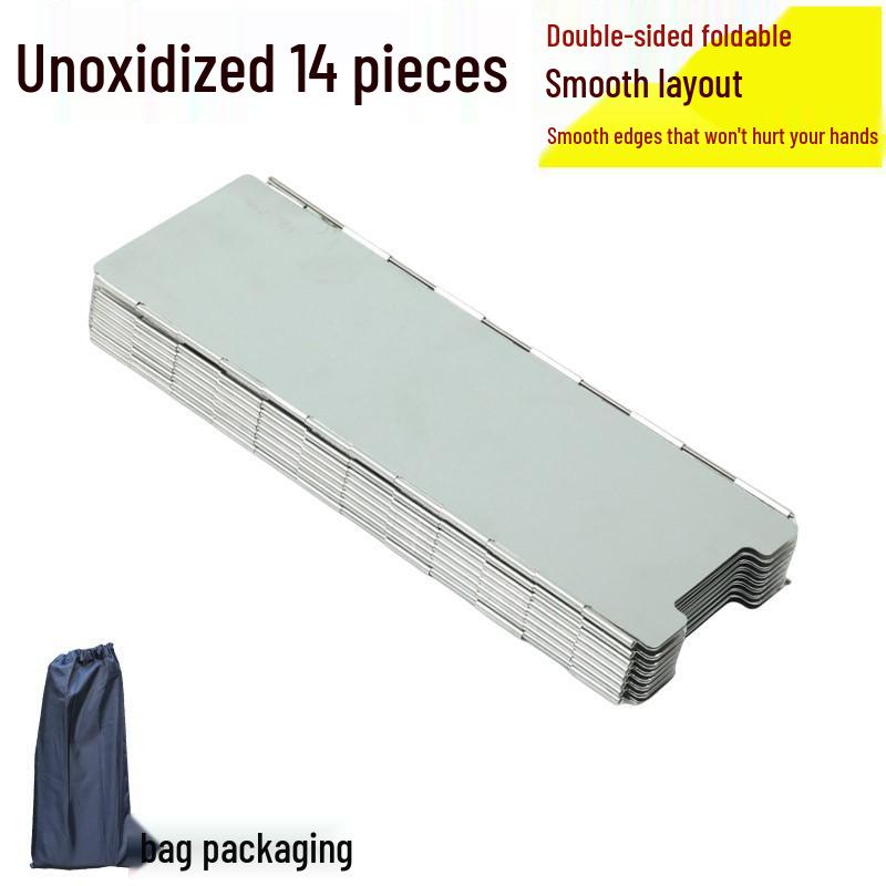 Outdoor Ultra-Light Aluminum Alloy Windshield for Folding Stove - 8/10 Pieces
