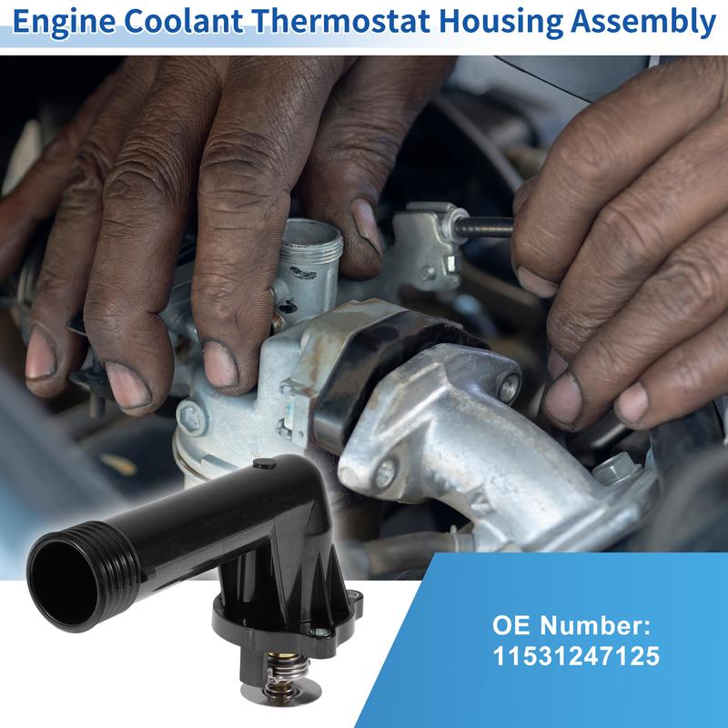 X Autohaux Engine Coolant Thermostat Housing Assembly No.11531247125 for BMW 3 Series E36