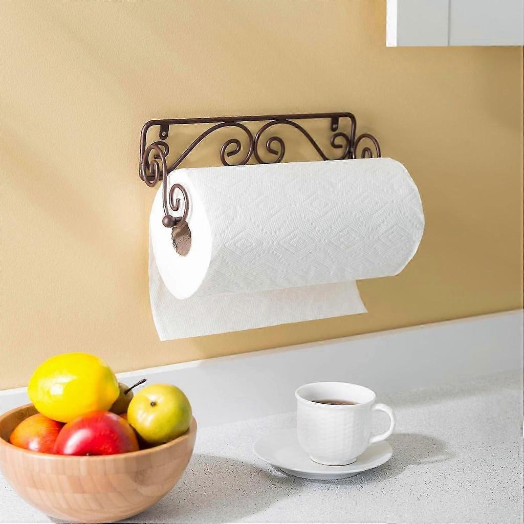 Portasciugamani da Parete in Bronzo con Elegante Design a Ricciolo per Uso in Cucina Salvaspazio