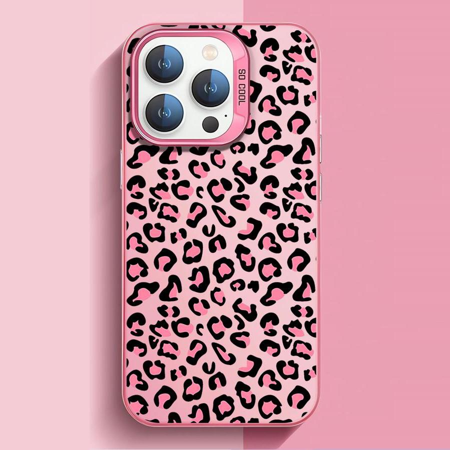Leopard Print Pattern Six Color Phone Case For iPhone 16 15 14 13 12 11 Pro Max 7 8 Plus XR XS Max Shockproof Matte Back Cover