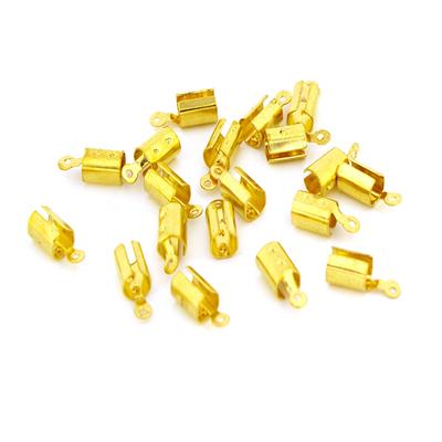 100Pcs Crimp Ends Jewelry Leather Cord End Tips Fasteners Clasp Connectors for DIY Necklace Bracelet Jewelry Making Accessories