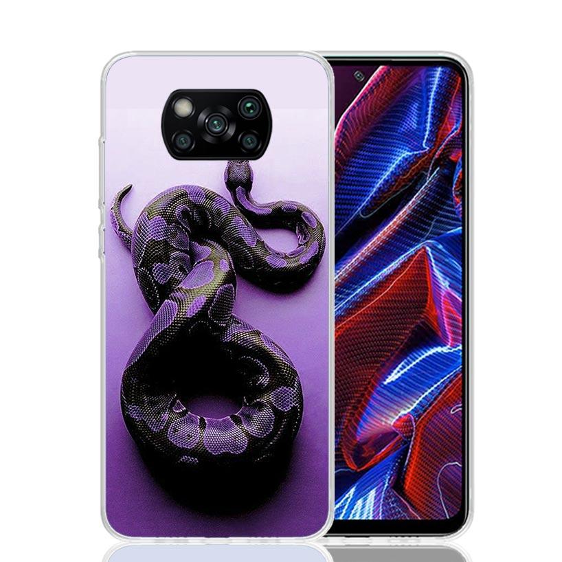 Animal Leather Snake Scales Phone Case For Xiaomi Poco F7 Ultra X7 X6 Pro X5 Redmi 15 15C 13 13C 12 12C 10 10A 10C 9 9A 9C 9T Sh