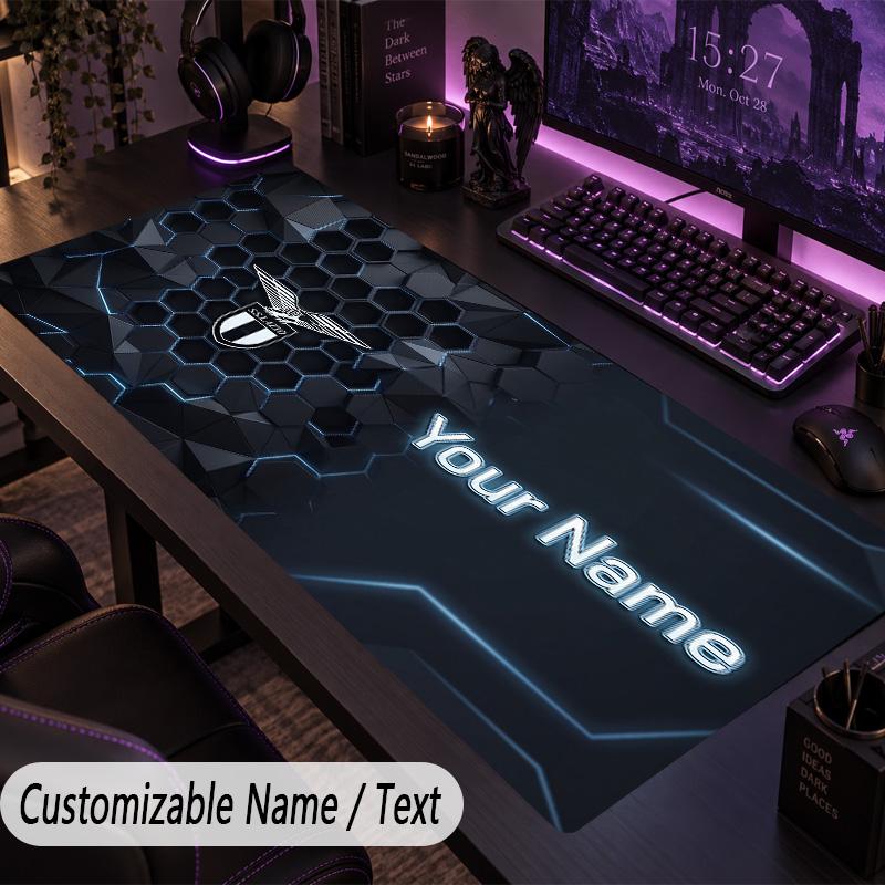 Custom Text Big Mousepad, Extended Desk Pad For Laptop Work GameLazio FC