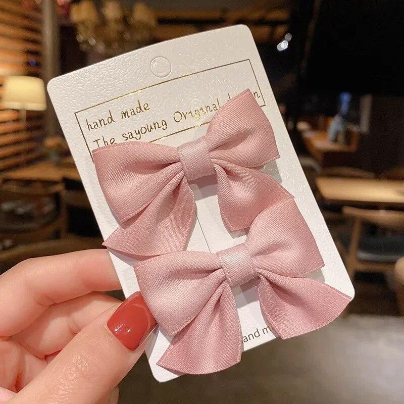 Neue 2 stücke Koreanische Kinder Bogen Haar Clips Nette Mädchen Prinzessin Braid Haar Headwear Mädchen Kinder Haar Zubehör