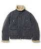 Partimento Vtg Washed Boa Fleece Shearling Jacket Bluish Charcoal