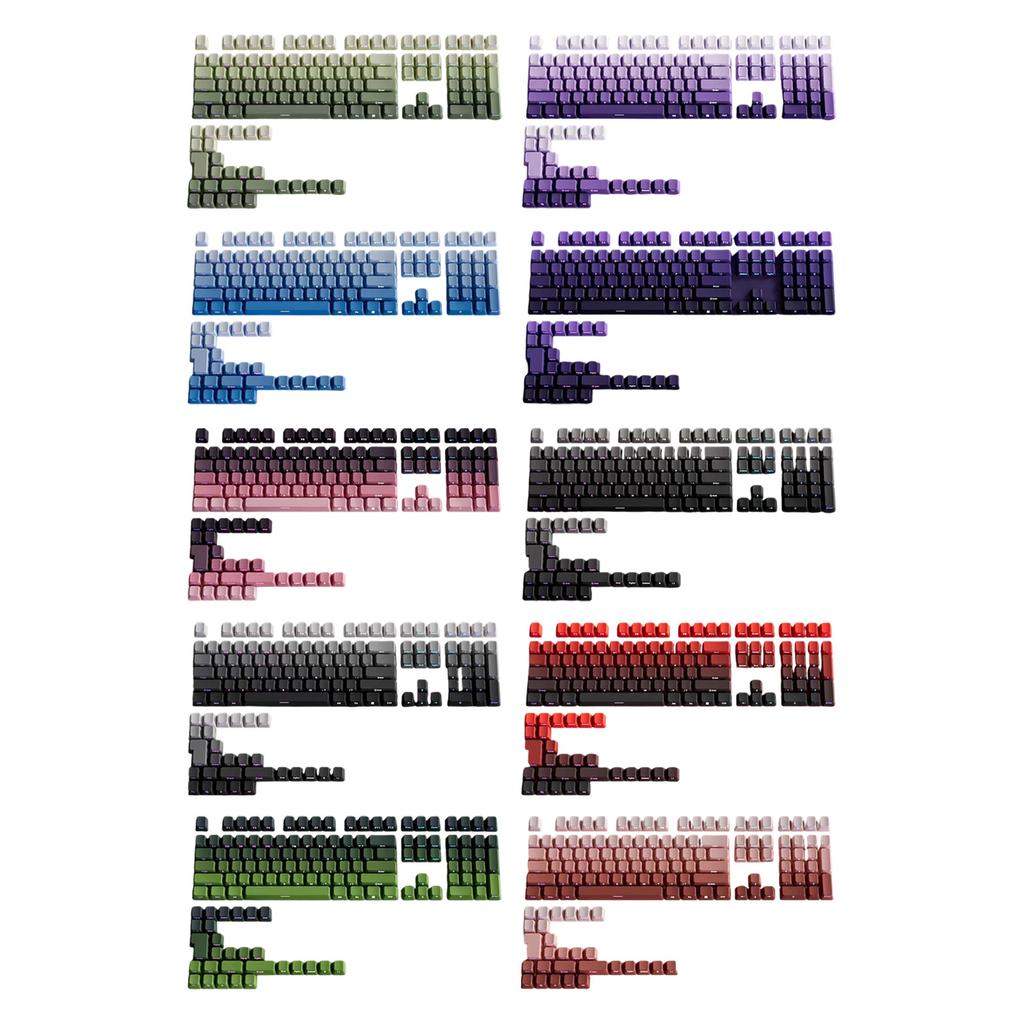 Gradation Keycaps Cartoon 133 Keys PBT Keycap Mechanical Keyboards Caps for 6.25U Keyboards Gaming Accessories