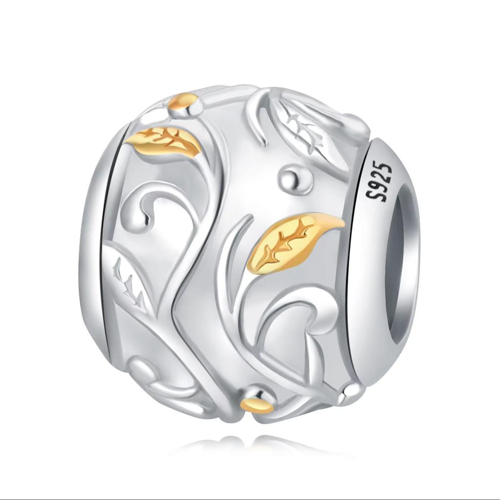 Bead Charms Copper Charm Bead Charms Authentic Wisteria Leaf Bead Charms Compatible With Bracelets Jewellery Diy Women Fine Gift Accessory