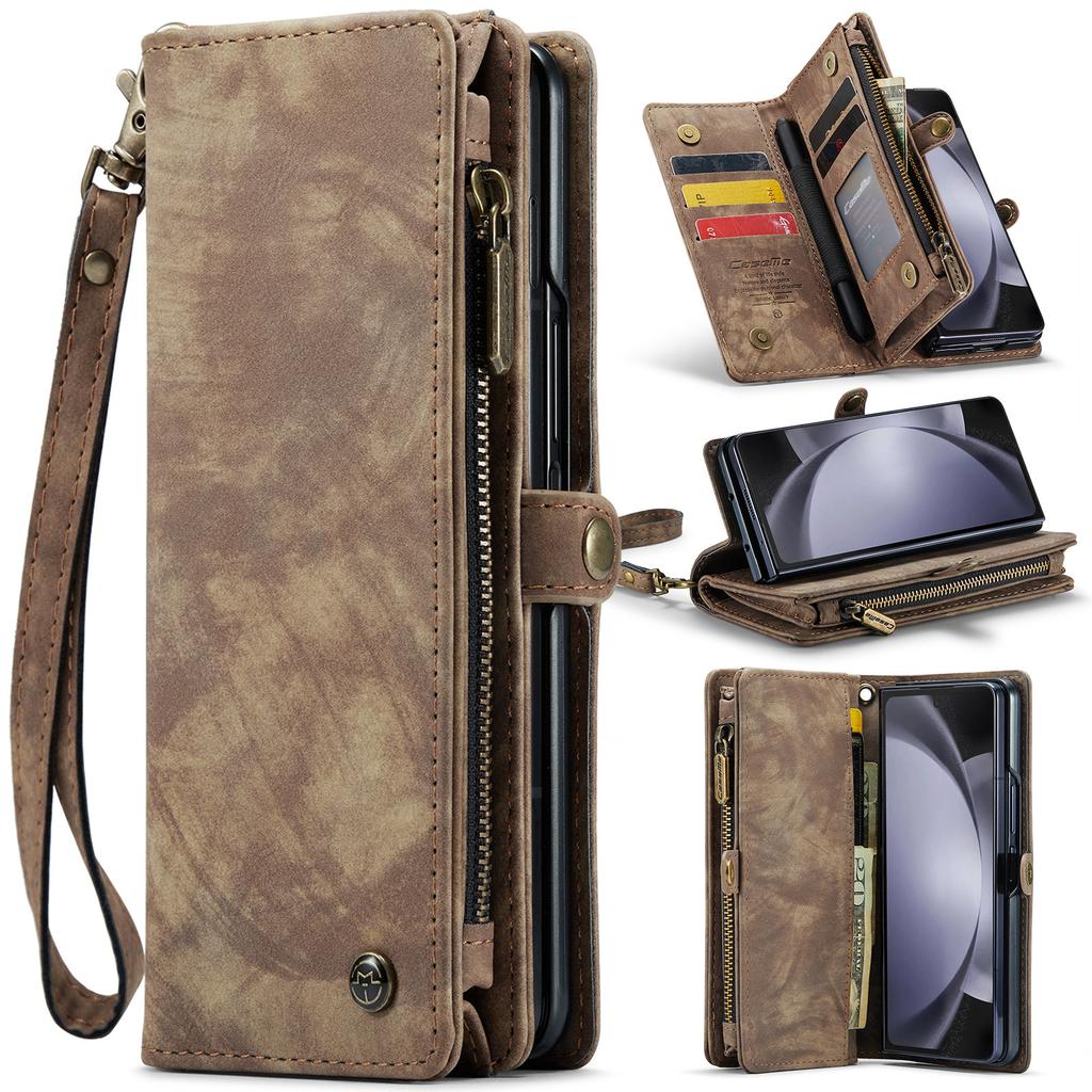 Suitable for Samsung Z Fold 40% Off Foldable Phone Case ZFOLD5 Card Slot Wallet Phone Leather Case Multifunctional