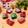 Christmas Tin Gift Box Mini Handbag Design Candy Container for Kids/Portable Cookie Storage/Holiday Decoration