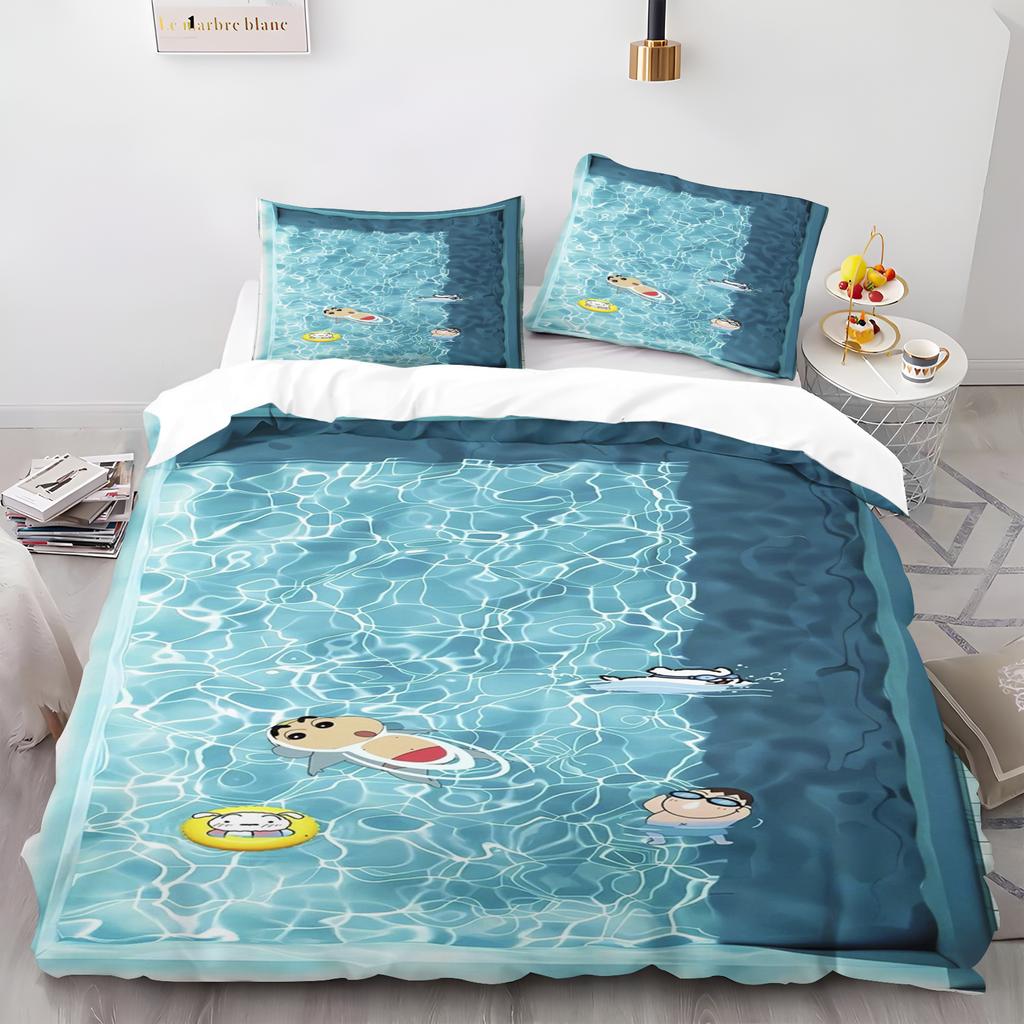 Quilt Cover Crayon Shin-Chan Cartoon Anime Duvet Cute Printed Comforter Polyester Bedding Twin Size Children Gift Various Sizes