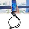 Universal Handheld Phone Stand Data Cable With Flexible Metal Hose For Fast Charging And Android Devices