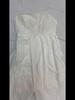 2025 Spring Women's Slim White V-neck Lace Tube Mini Dress