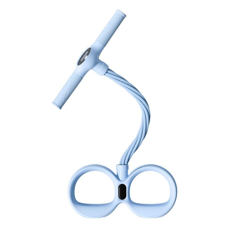 Multifunction Tension Rope Fitness Band Silicone Pedals Pullers Band Fitness Accessory For Strength Building Flexibility синий