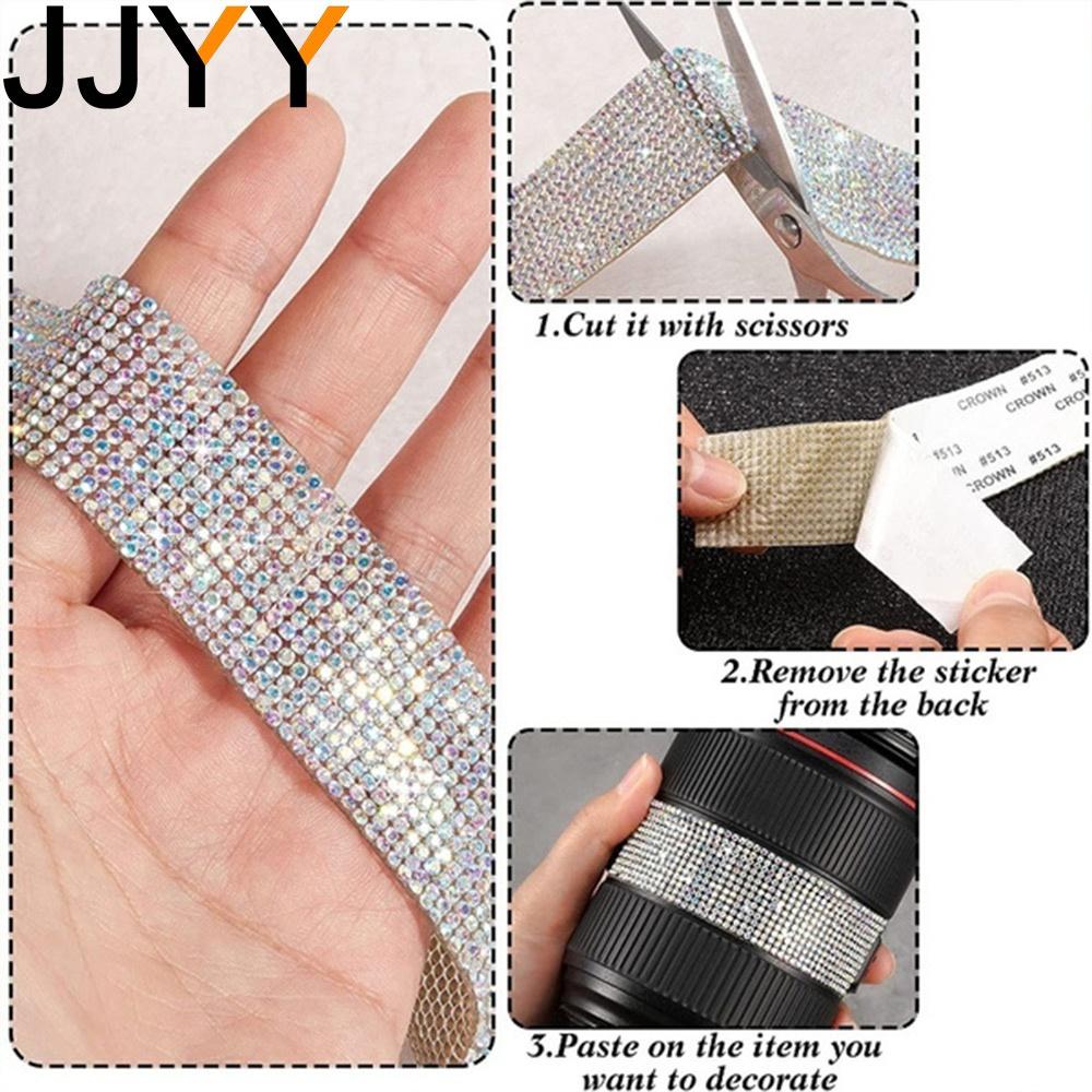 1 Roll Shining Rhinestone Sticker Self Adhesive Diamond Sticker DIY Decorative Stickers 4 8 10 14 Rows for Crafts Scrapbooking