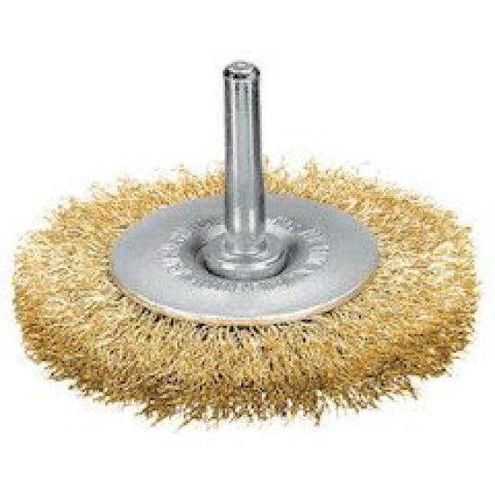 

LESSMANN Shafted Foil Brush Brass Plated Steel Wire 416752 0.25 60