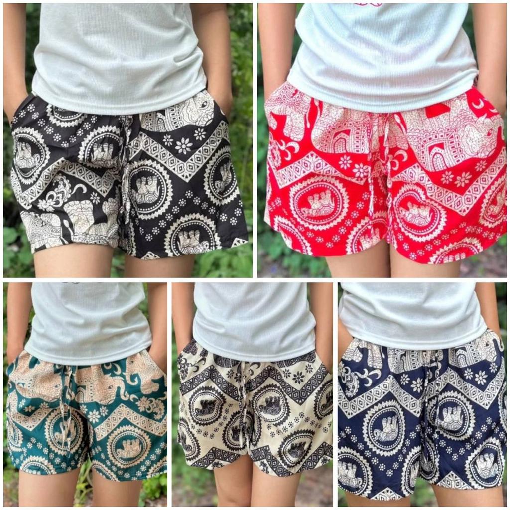 Muay Thai Boxing Elephant Pants Kickboxing Shorts Training Print Elastic Waistband Quick Dry Martial Art Unisex Men Women Fitness Workout Streetwear