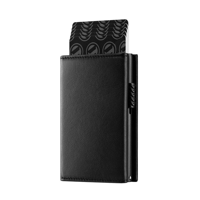 Men's Wallet RFID Advanced Sense Metal Card Cover Automatic Elastic Card Carbon Fiber Light and Thin Portable Card Bag