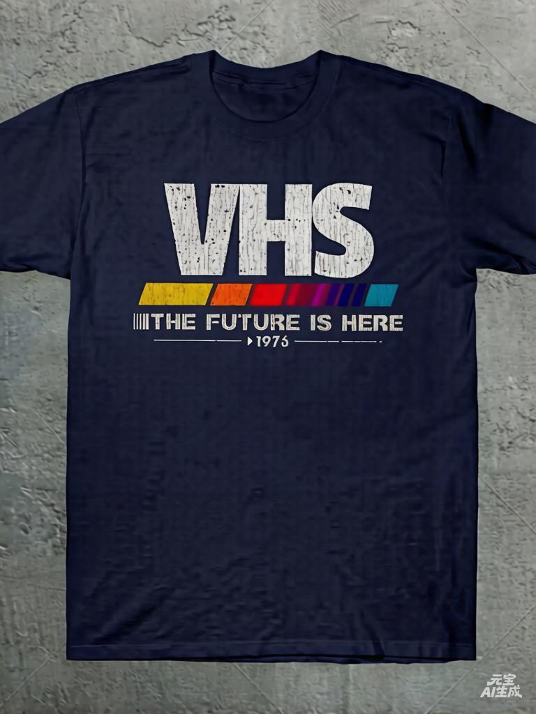T-shirt Vintage VHS The Future Is Here s Throwback s s Tee Fan de Cinéma