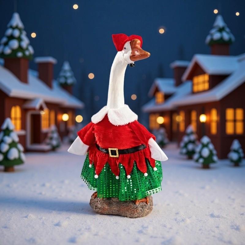 Classic Christmas Porch Goose Decoration Dress-up Shirt